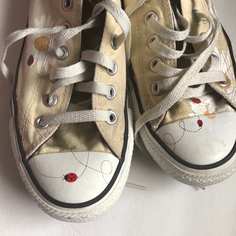 Converse All Star lady bug flower print 6Y** - Picture 6 of 8
